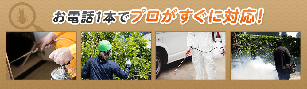 お電話一本でプロがすぐに対応!